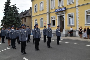 Święto Policji - uroczysta zbiórka przed Komendą Powiatową Policji w Śremie.