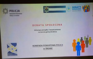 Slajd z tematyką debaty.