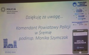 Slajd z prezentacji multimedialnej z podziękowaniem za uwagę.